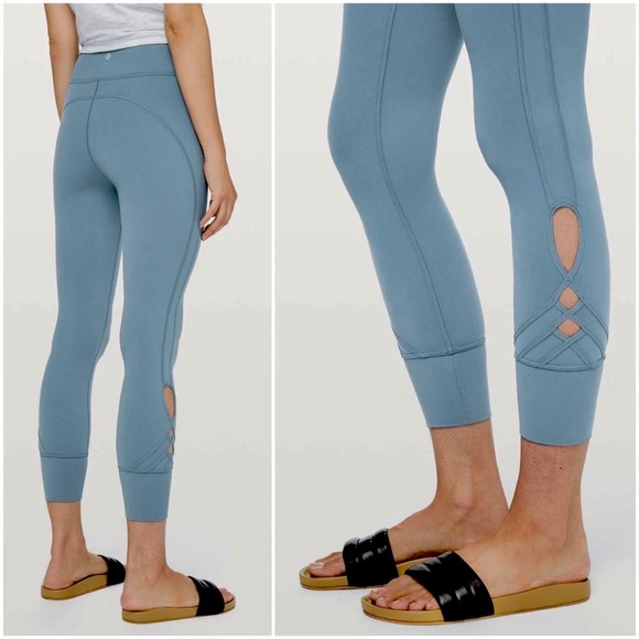 lululemon athletica Pants - Lululemon Melodic‎ Movement 7/8 Tight 25" *Nulu Blue Size 6